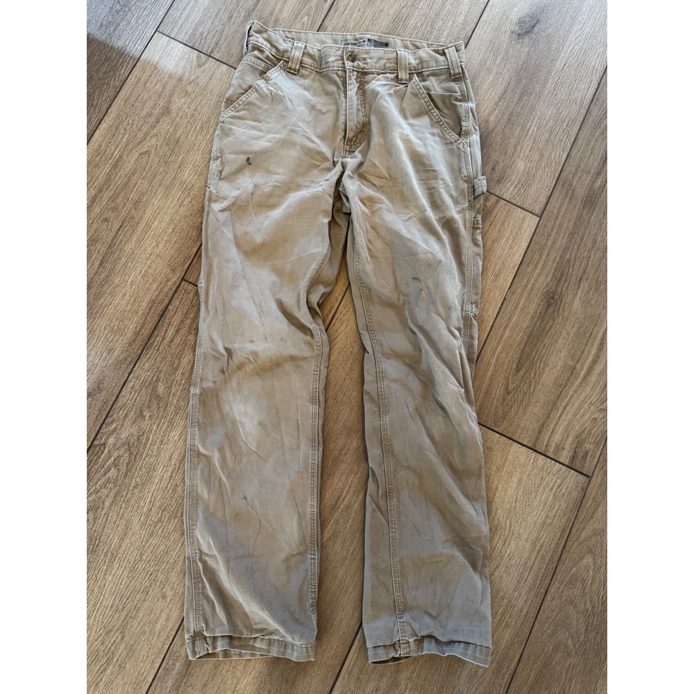 Carhartt B324-DKH Relaxed Fit Twill Utility Work Pants Khaki 31x32 (Fits 31x28)